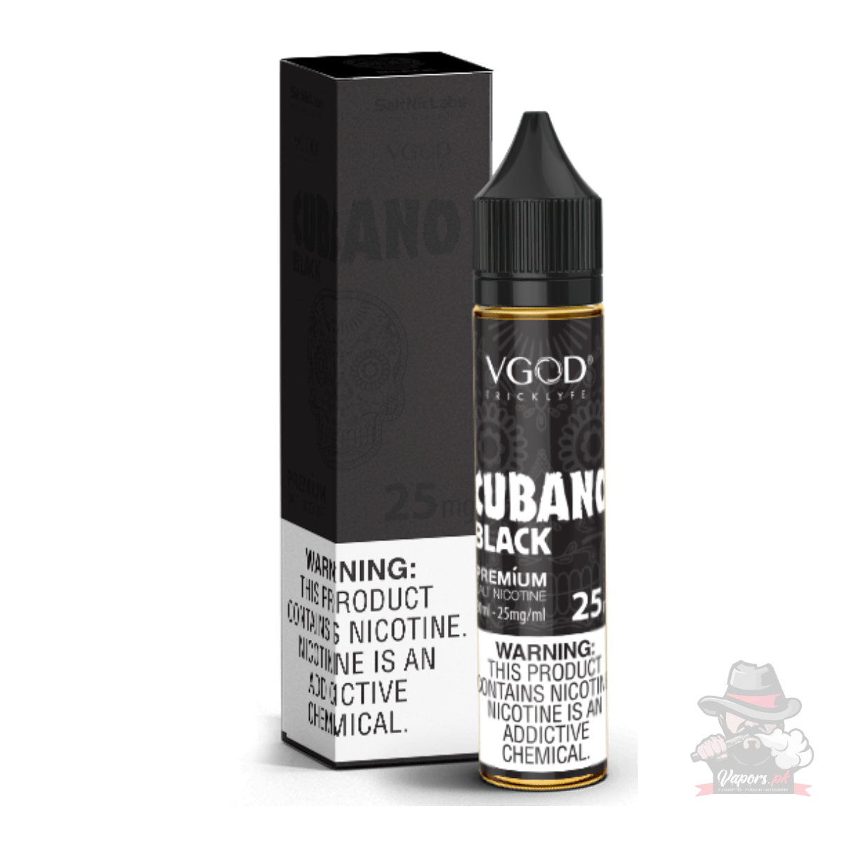 vgod cubano black saltnic 30ml - The Vapors Pakistan