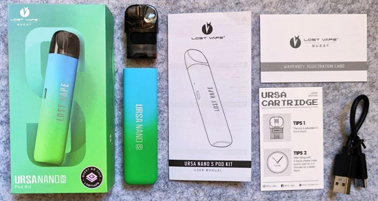 Lost vape Ursa Nano S Pod Kit 2 UrsaNanoSPackageContents