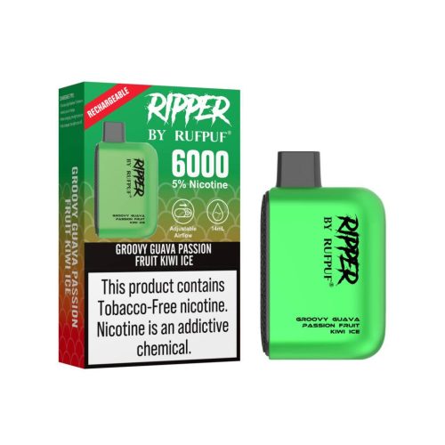 Rufpuf Ripper Groovy Guava Passion Fruit Kiwi Ice Disposable 2 1