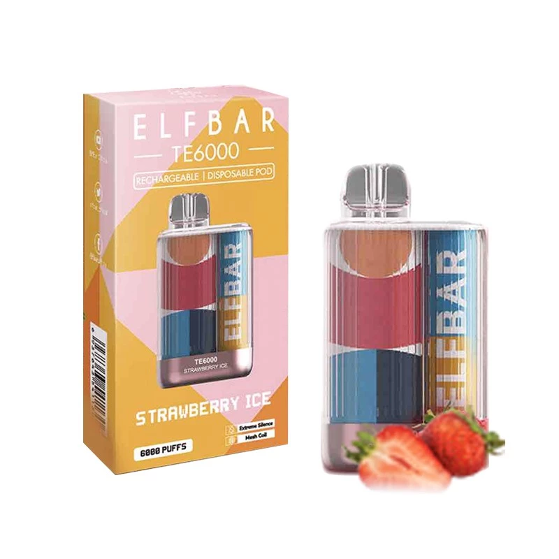 Strawberry_Ice_Elf_Bar_TE6000 Strawberry Ice Elf Bar TE6000