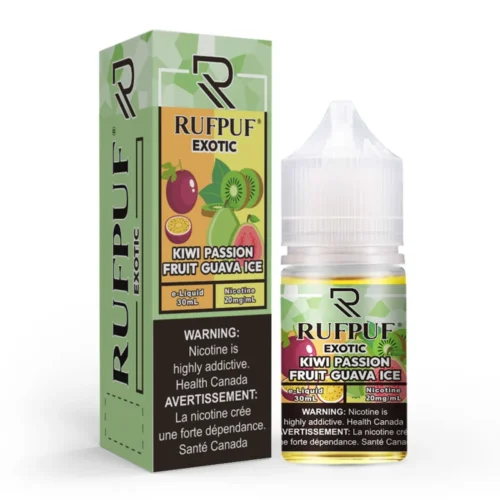 RufPuf Exotic Kiwi Passion Fruit Guava Ice Nic Salt 30ml