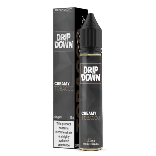 Drip down creamy tobacco 25mg box bottle 700x700 1