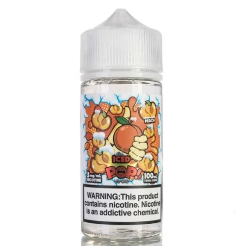 Pop Vapors JUICY Peach ICED Eliquid By VapeStation