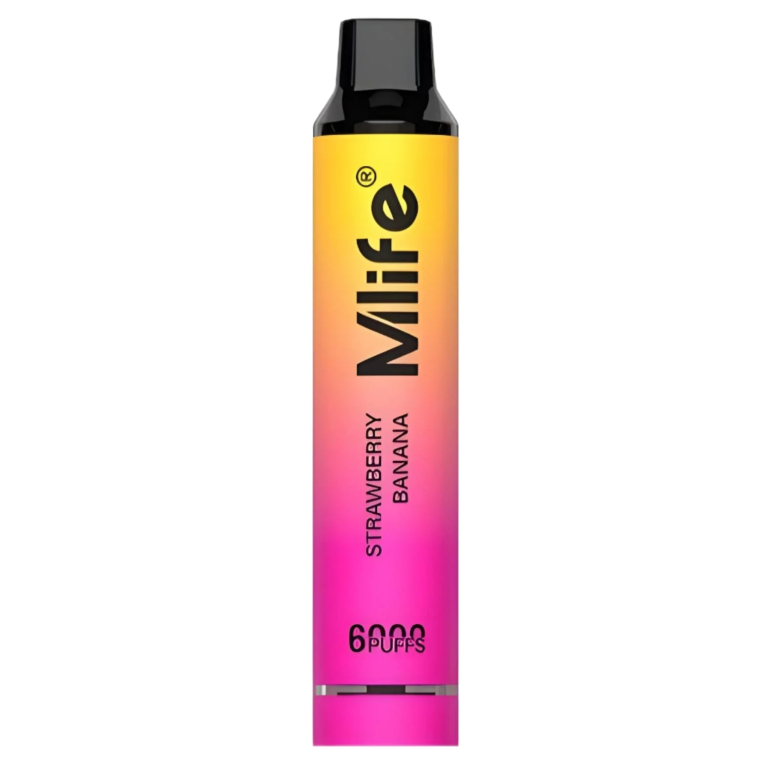 Mlife Disposable Vape - Refreshing Strawberry Banana Ice 50mg 6000 Puffs